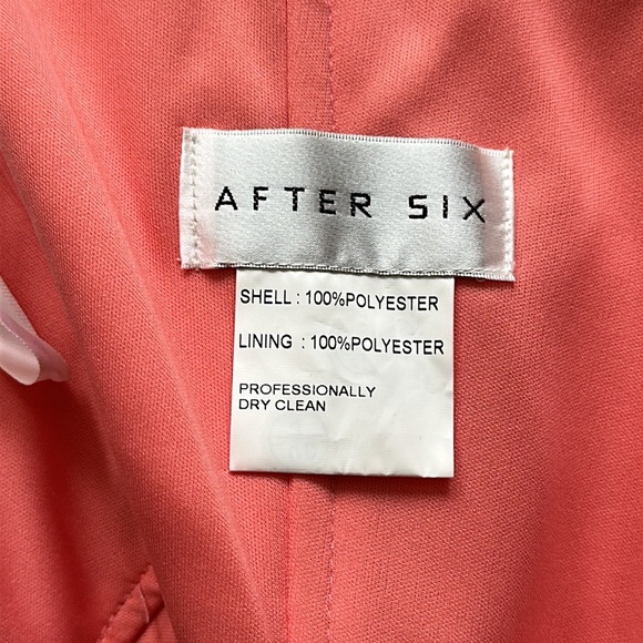 🎉🎉HP🎉🎉After six coral strapless chiffon dress. Size 10. - Picture 4 of 5